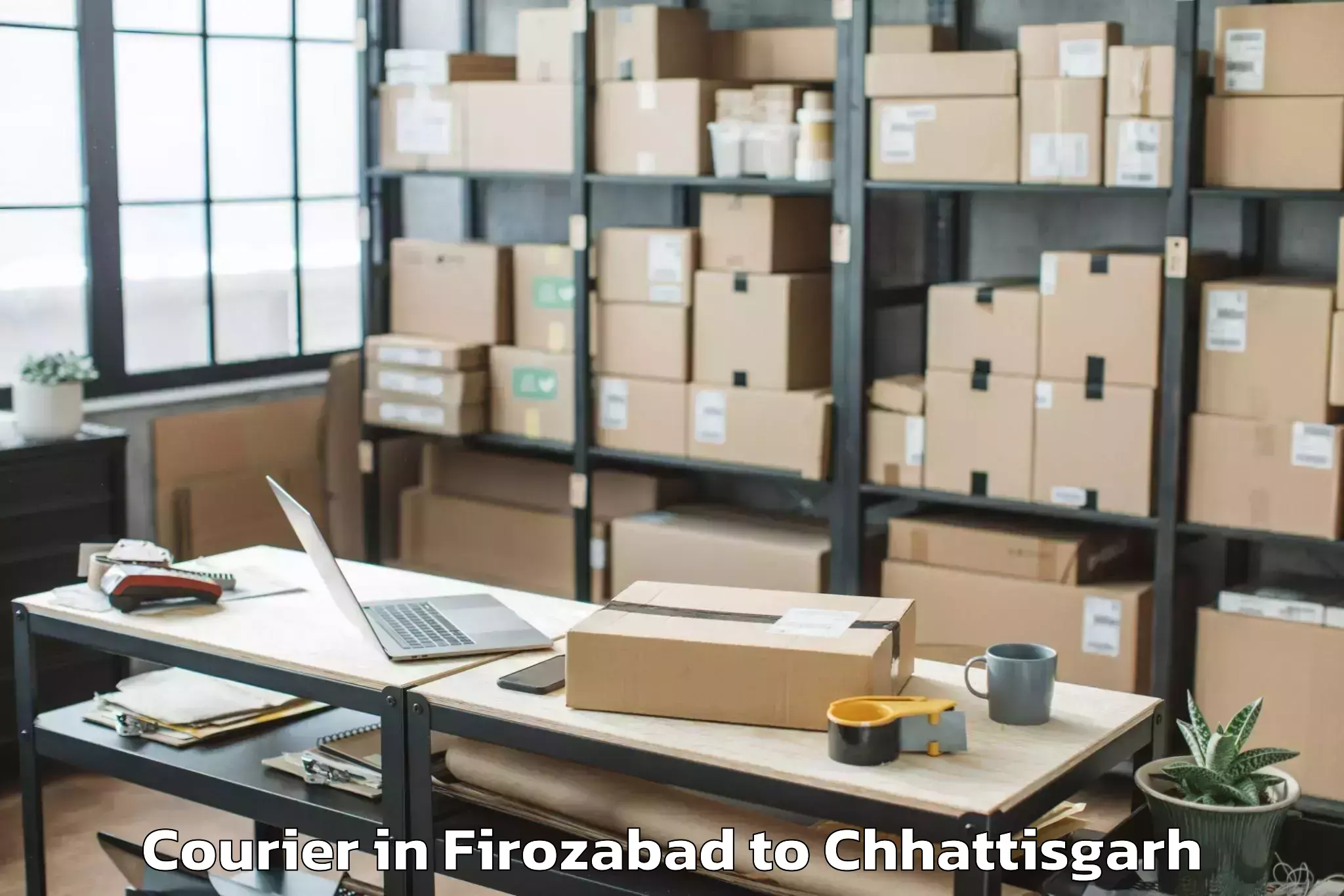 Trusted Firozabad to Khairagarh Courier